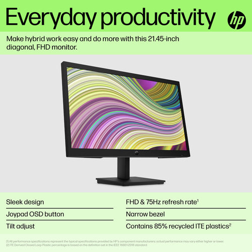 HP P22v G5 computer monitor 54.5 cm (21.4 HP P22v G5 computer monitor 54.5 cm (21.4